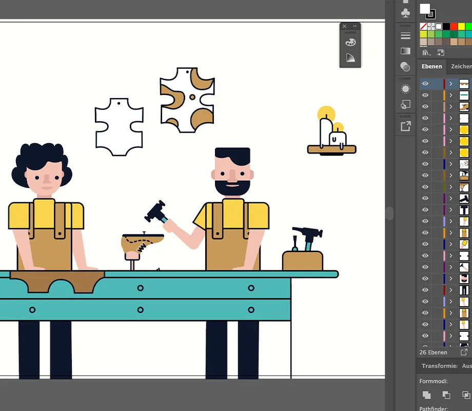 Erstellung einer Illustration in Adobe Illustrator